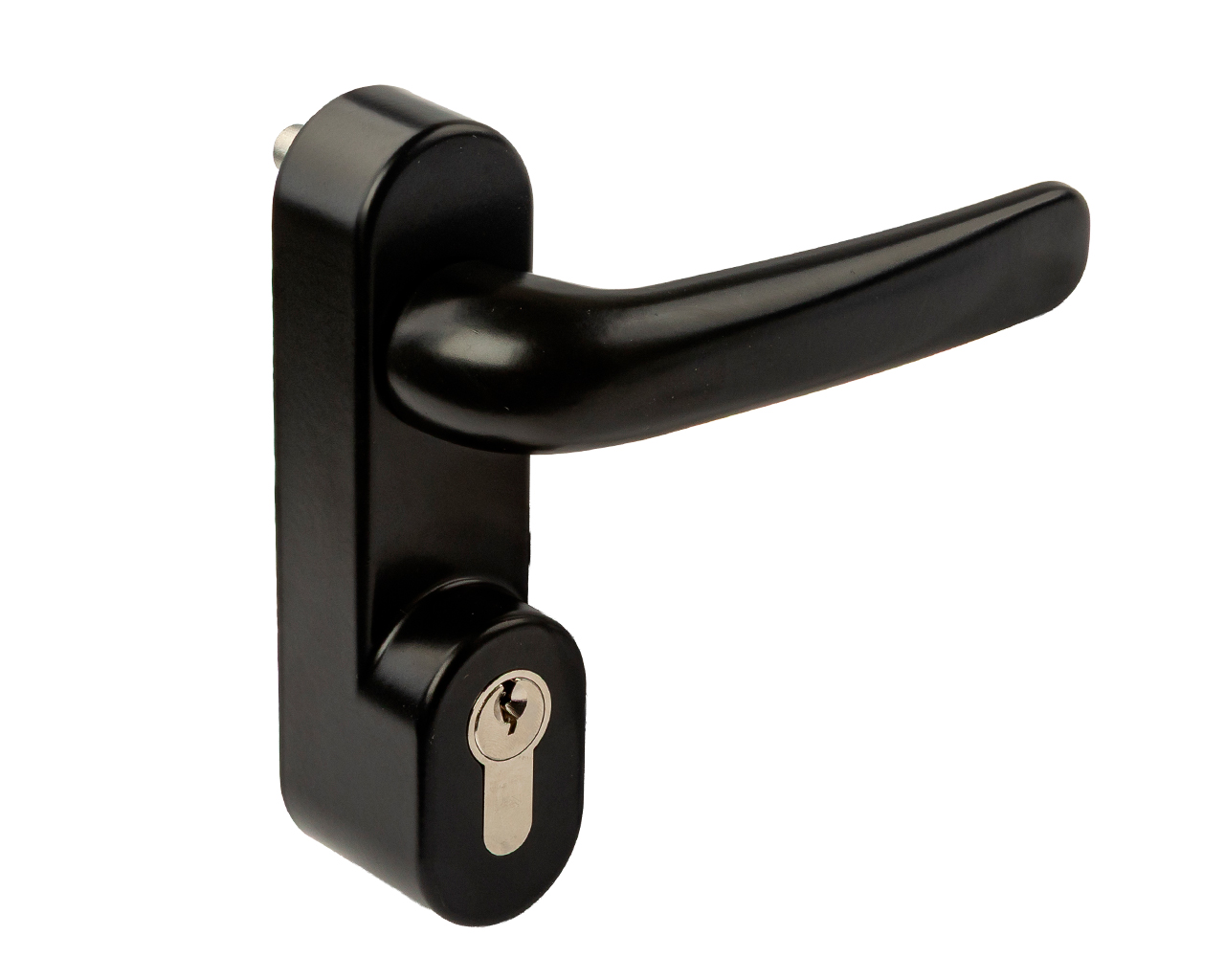 Ручка наружная для антипаники с профильным цилиндром без фиксации (комплект деталей для установки), черн. RAL9005, 1290. Рис. 2