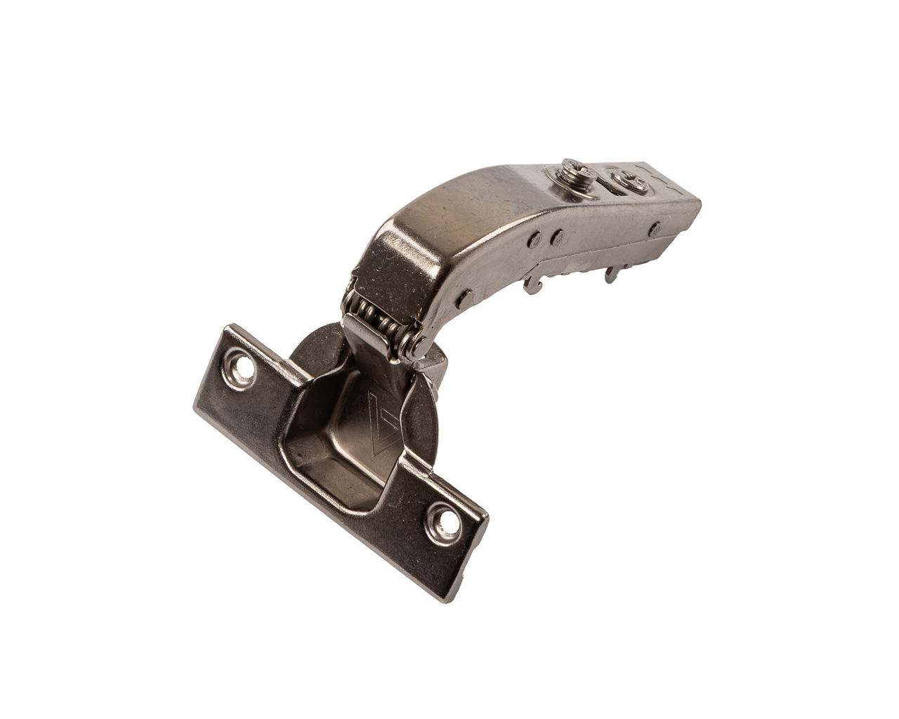 Петля для угловых дверей +90° Alphalux Titan Clip-On, Soft-Close, угол открывания 100°, 52 мм, чашка 35 мм, титан. Рис. 1