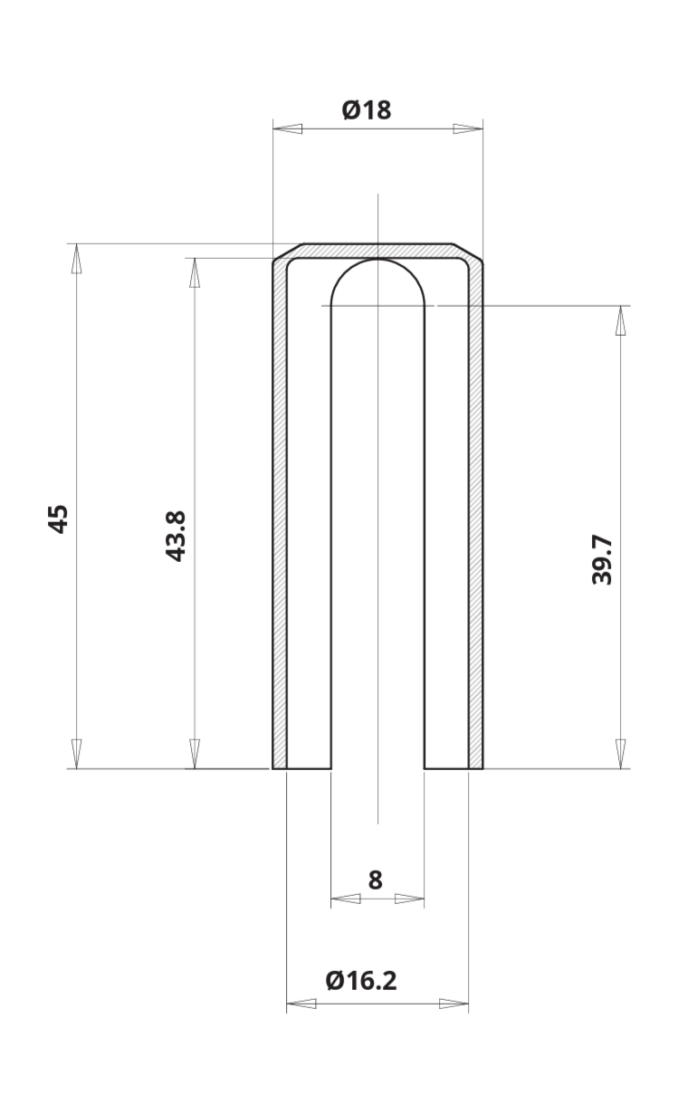 Колпачок дек. пласт. бел. к петле 495 D=16. Рис. 2
