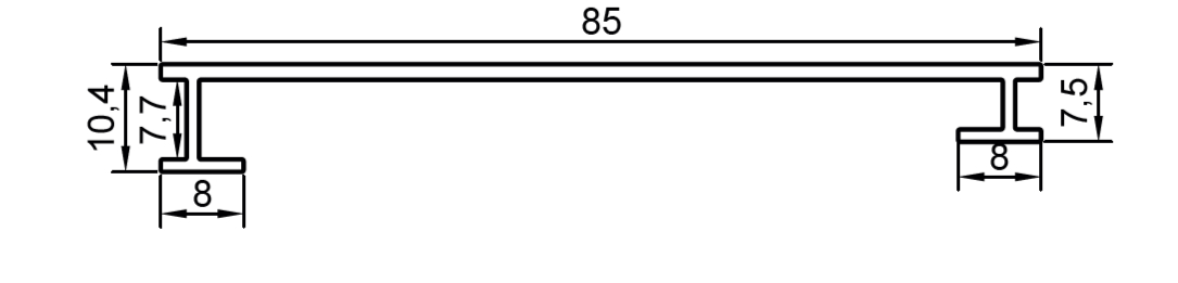 Профиль-добор, алюминий, L=6100 мм, серебро. Рис. 1 Профиль-добор, алюминий, L=6100 мм, серебро. Рис. 1