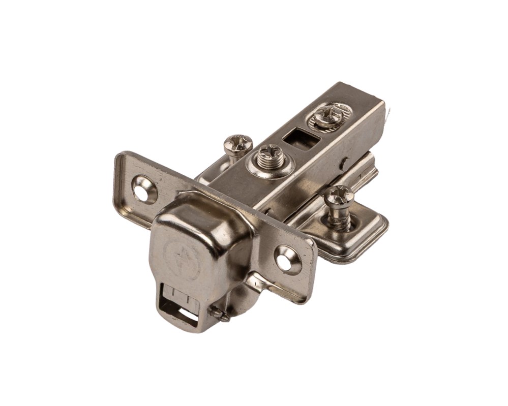 Петля накладная Clip-On с доводчиком, 84 гр, с монтажной планкой H=2 мм в сборе, с предустановленными евровинтами, 45 мм, 35 мм чашка. Рис. 3