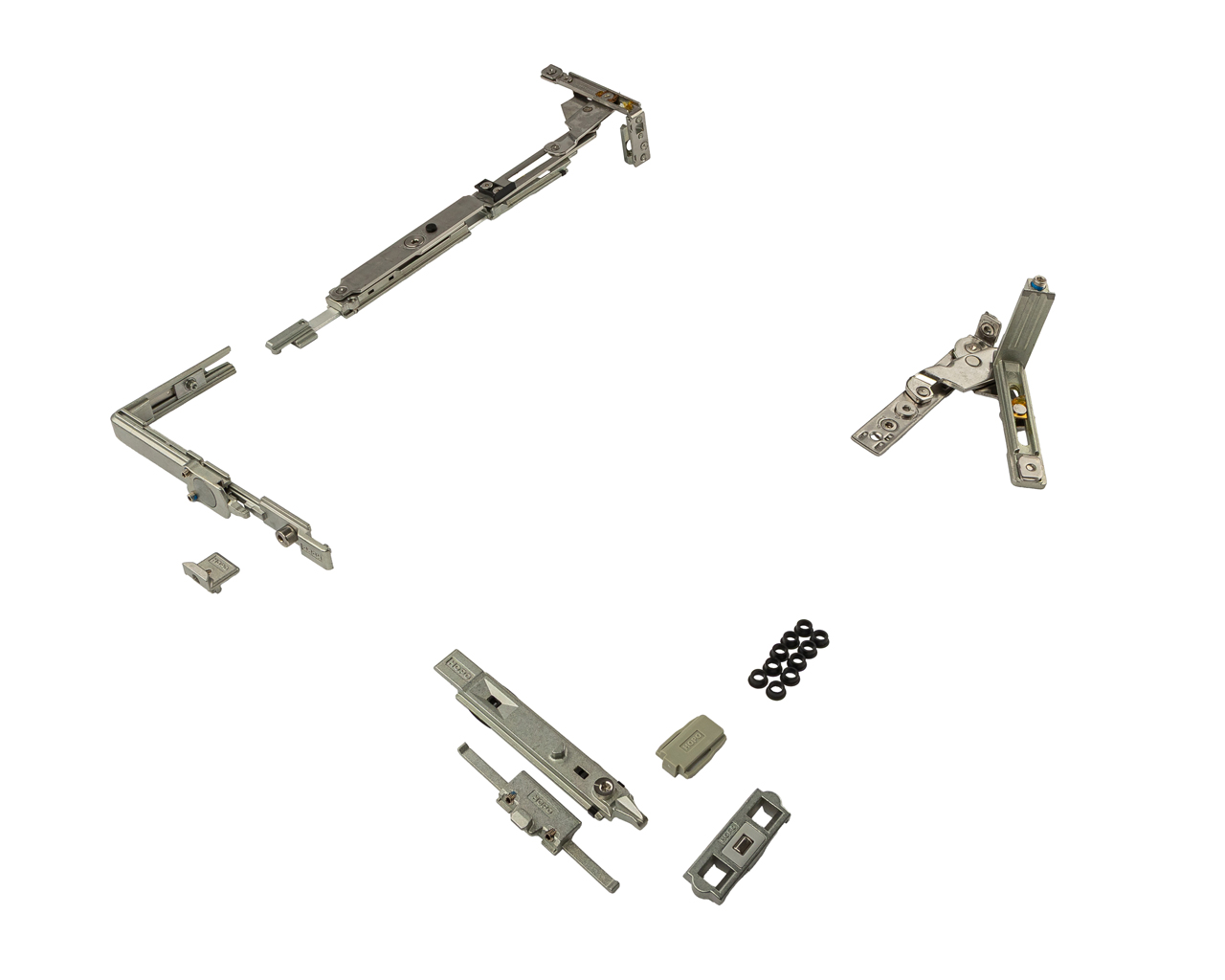 Комплект поворотно-откидной (скрытые петли + запорные элементы), 90°, 370-510 мм, V.01, правый, 80 кг. Рис. 2 Комплект поворотно-откидной (скрытые петли + запорные элементы), 90°, 370-510 мм, V.01, правый, 80 кг. Рис. 2
