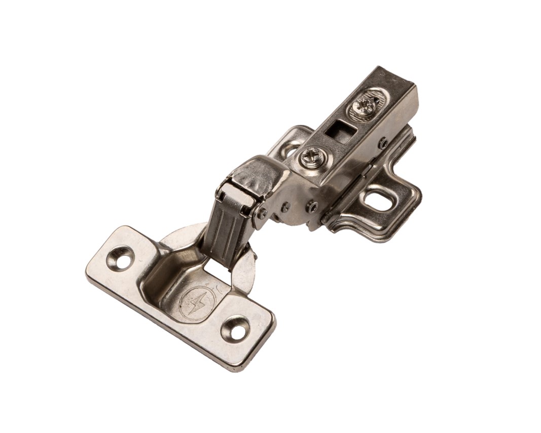 Петля вкладная Clip-On с доводчиком, 84 гр, с монтажной планкой H=2 мм в сборе, под саморез, 45 мм, 35 мм чашка. Рис. 1