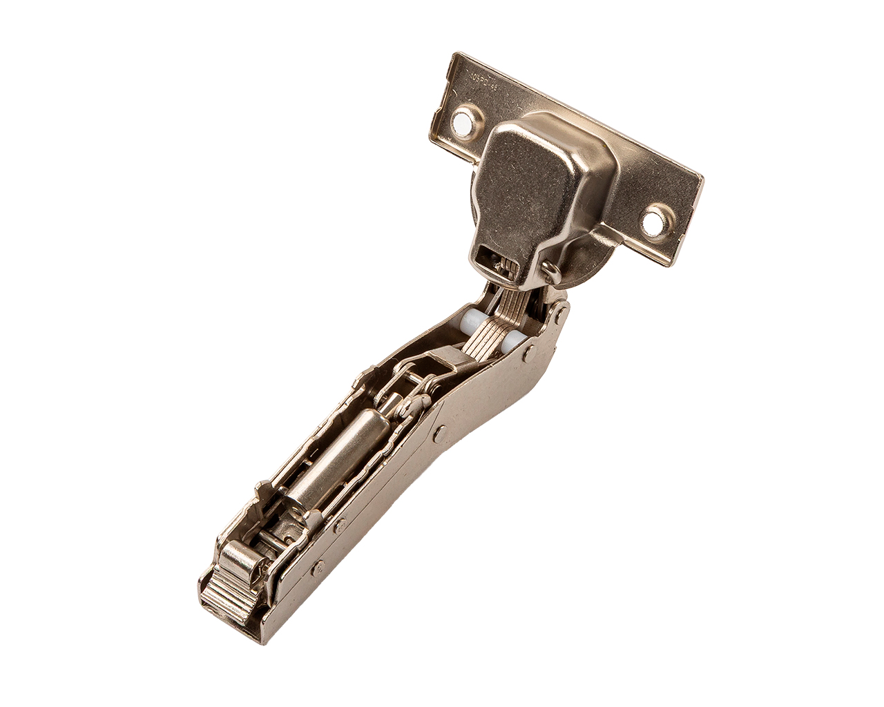 Петля для угловых дверей +45° Alphalux Titan Clip-On, Soft-Close, угол открывания 100°, 48мм, чашка 35 мм, никель. Рис. 2 Петля для угловых дверей +45° Alphalux Titan Clip-On, Soft-Close, угол открывания 100°, 48мм, чашка 35 мм, никель. Рис. 2