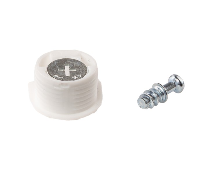 Стяжка-полкодерж. д/плиты 16 мм, +дюбель L=7.5 мм FIRMAX, цинк, никель, пласт, белая (2 части). Рис. 3