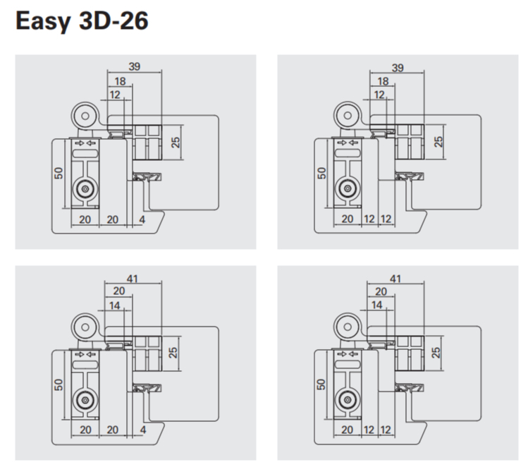 Петля врезная для деревянных дверей весом до 160 кг, 3D, сталь, цвет хромированный матовый. Рис. 3