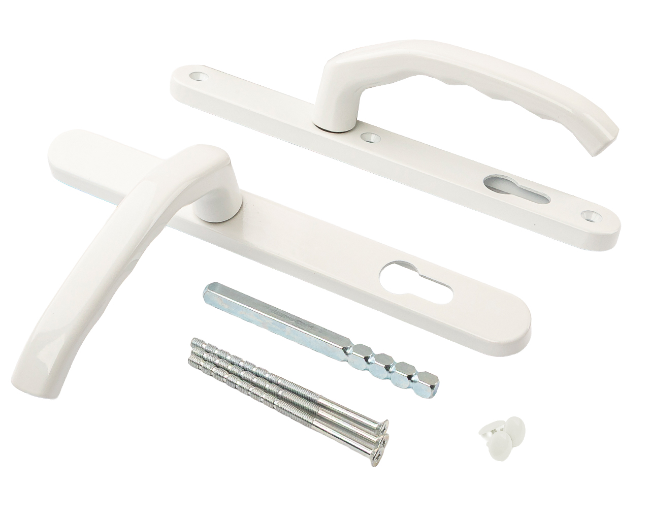 Гарнитур нажимной подпружиненный Персей 28/92 Белый RAL9016. Рис. 1