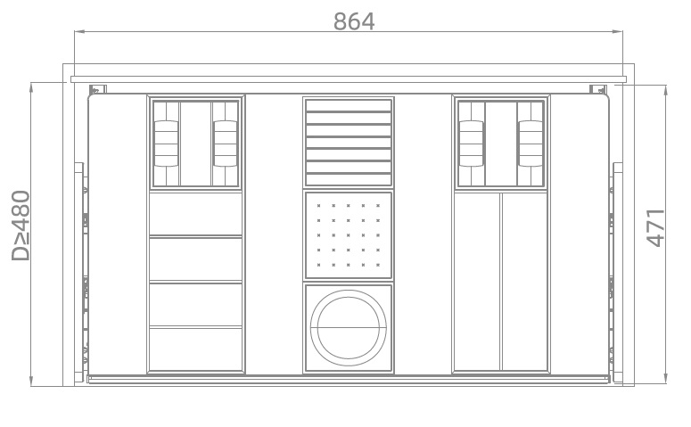 ALPHALUX Bach Выдвижной лоток для бижутерии в базу 900 мм, 864х471х81 (ШхГхВ), шоколад/мокко. Рис. 2 ALPHALUX Bach Выдвижной лоток для бижутерии в базу 900 мм, 864х471х81 (ШхГхВ), шоколад/мокко. Рис. 2