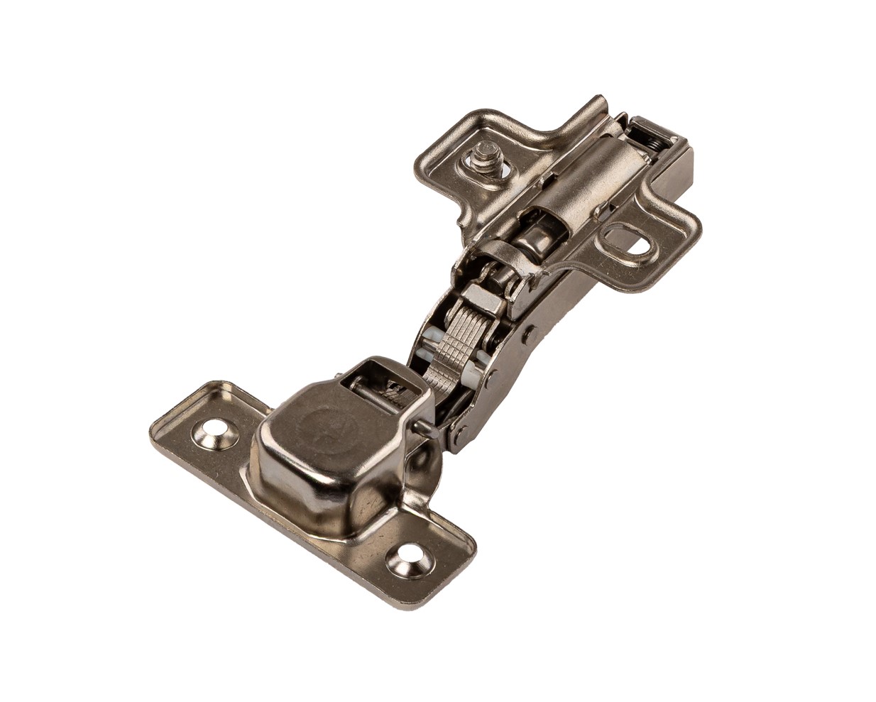 Петля смежная Clip-On с доводчиком, 84 гр, с монтажной планкой H=2 мм в сборе, с предустановленными евровинтами, 45 мм, 35 мм чашка. Рис. 2