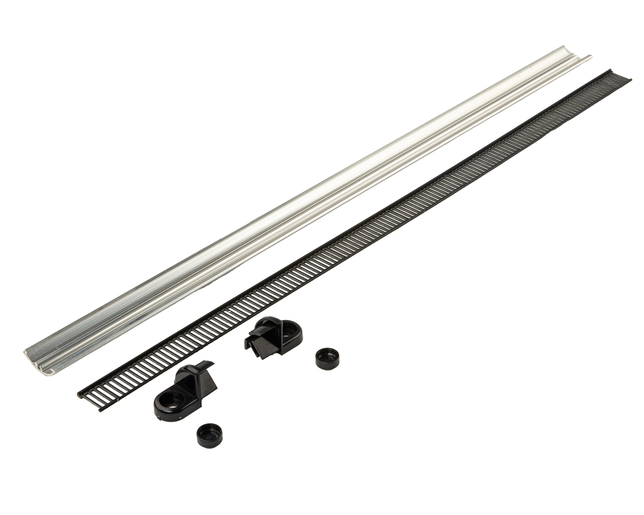 Козырек наружный SM 1000 4000, неокрашенный (4 заглушки в комплекте: 2 боковые (правая и левая), 2 для отверстий под саморезы. торц. заглушки RAL9005)