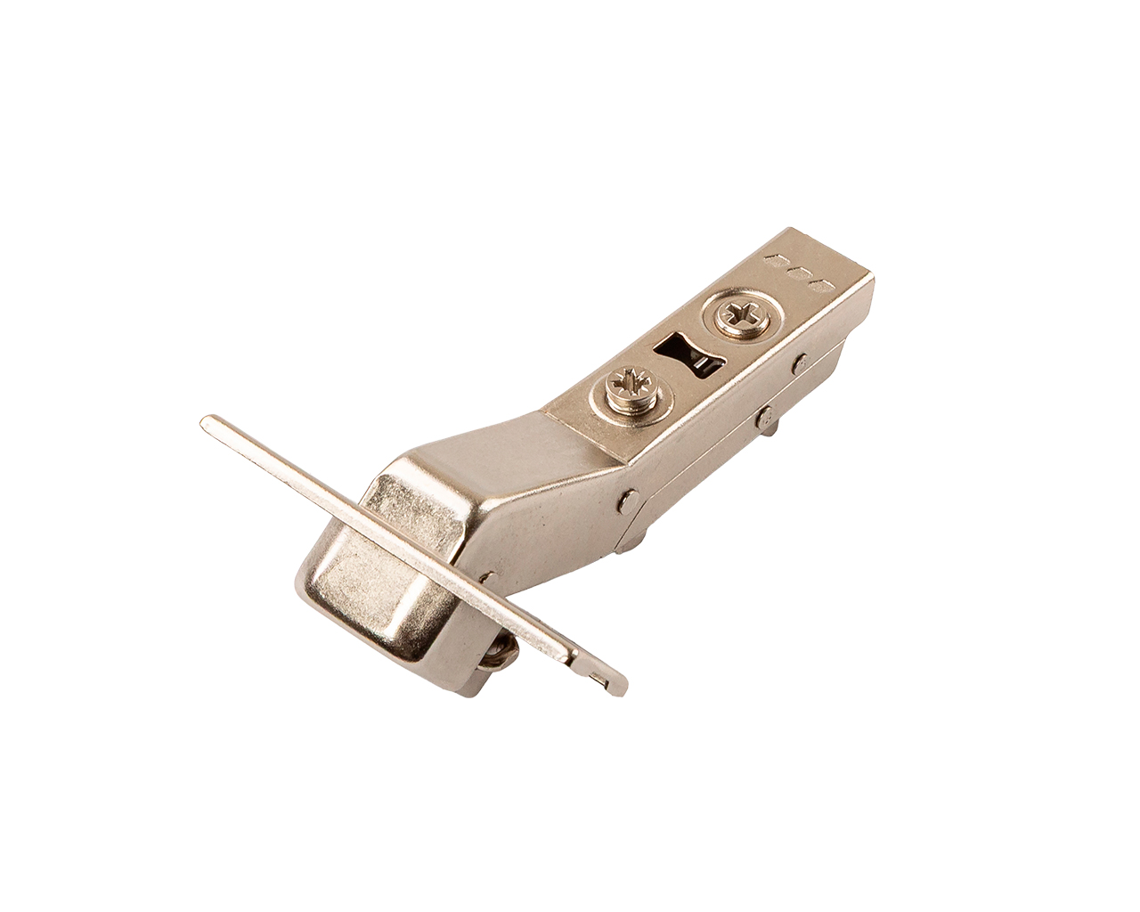 Петля для угловых дверей +45° Alphalux Titan Clip-On, Soft-Close, угол открывания 100°, 52 мм, чашка 35 мм, никель. Рис. 3 Петля для угловых дверей +45° Alphalux Titan Clip-On, Soft-Close, угол открывания 100°, 52 мм, чашка 35 мм, никель. Рис. 3
