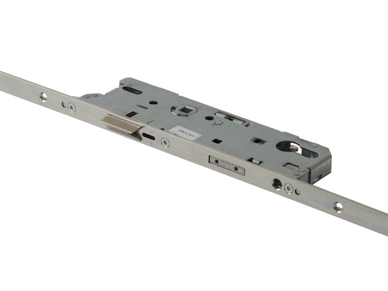 Замок многозап., ригель с фал. защ., привод от ручки, 2 стандарт. цапфы, с функц. удл., Maxbar 3-х частный № 856, L=900, 16/40/92/1850-2490. Рис. 1