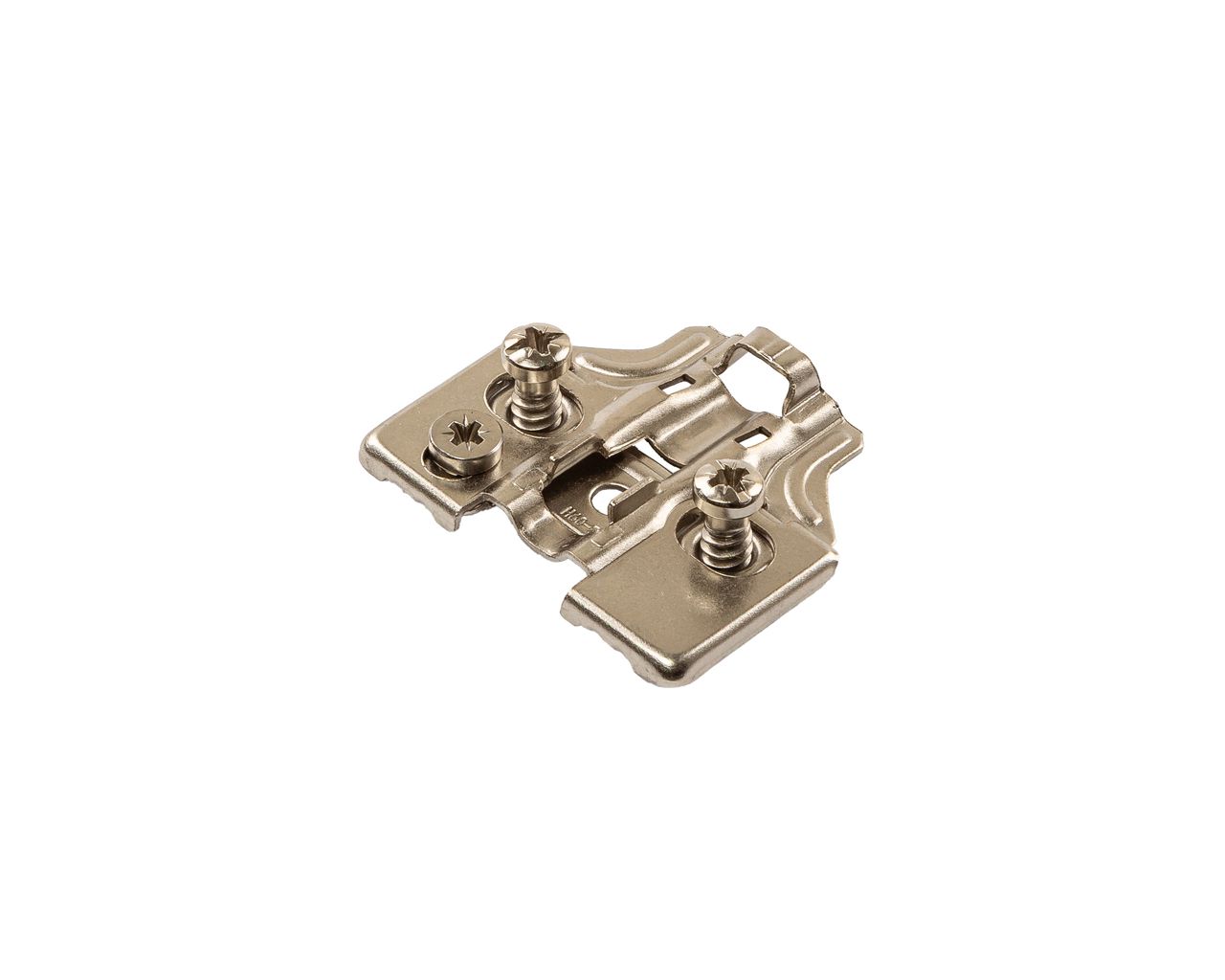 Планка монтажная 3D для петель Alphalux Nickel Clip On, Soft-Close, H=0, крестовая с регулировкой по высоте, под евровинт. Рис. 2 Планка монтажная 3D для петель Alphalux Nickel Clip On, Soft-Close, H=0, крестовая с регулировкой по высоте, под евровинт. Рис. 2