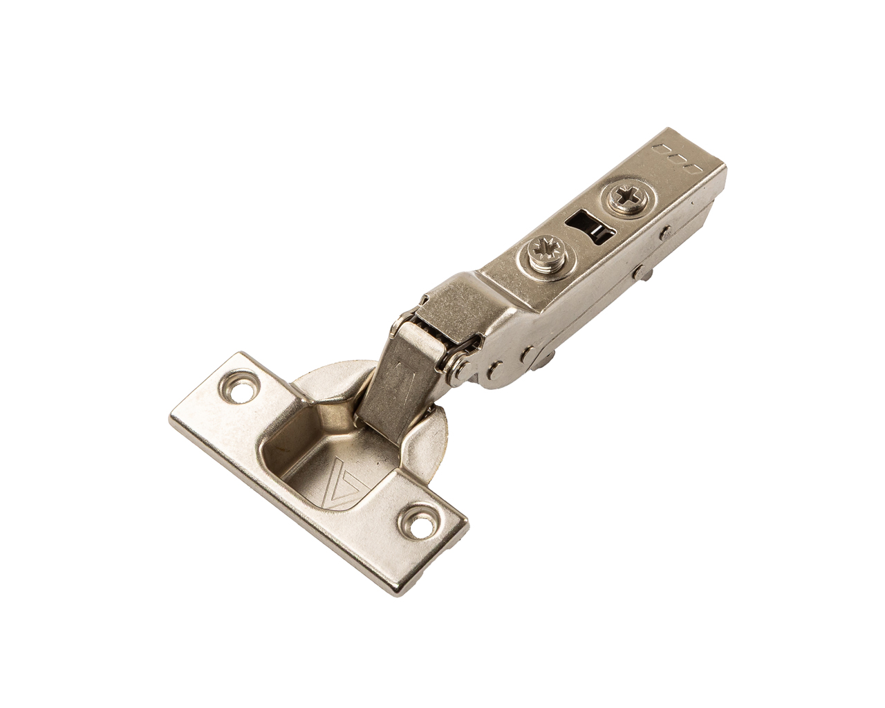 Петля для Смежных дверей Alphalux Clip-On, Soft-Close, угол открывания 100°, 45 мм, чашка 35 мм, никель. Рис. 1