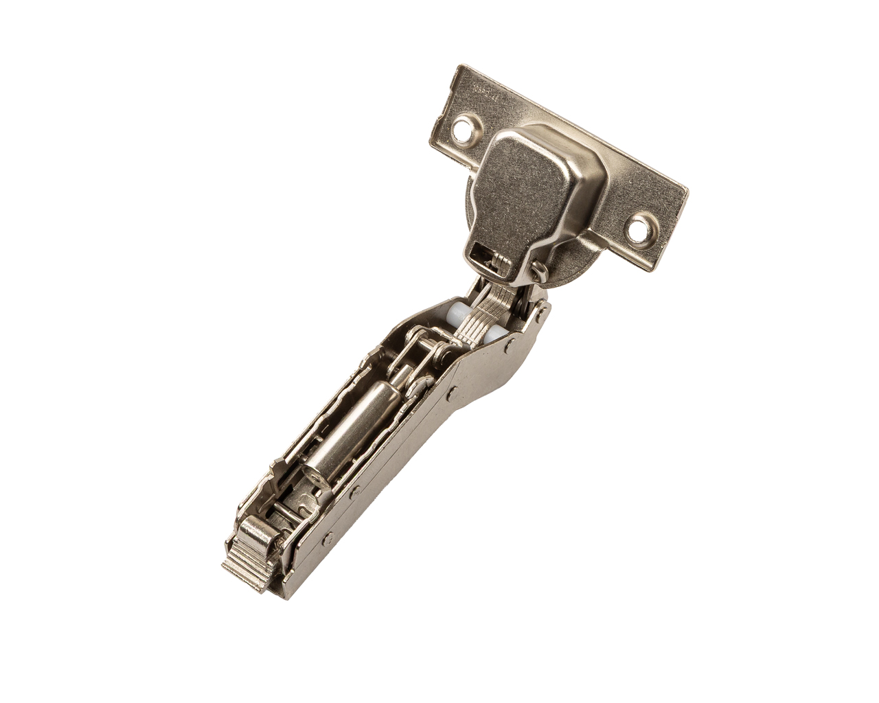 Петля для угловых дверей +30° Alphalux Titan Clip-On, Soft-Close, угол открывания 100°, 48мм, чашка 35 мм, никель. Рис. 2 Петля для угловых дверей +30° Alphalux Titan Clip-On, Soft-Close, угол открывания 100°, 48мм, чашка 35 мм, никель. Рис. 2