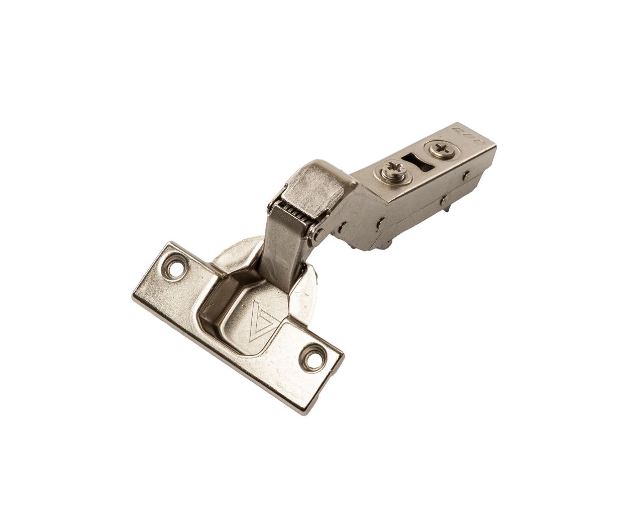 Петля для угловых дверей +30° Alphalux Titan Clip-On, Soft-Close, угол открывания 100°, 52 мм, чашка 35 мм, никель. Рис. 1