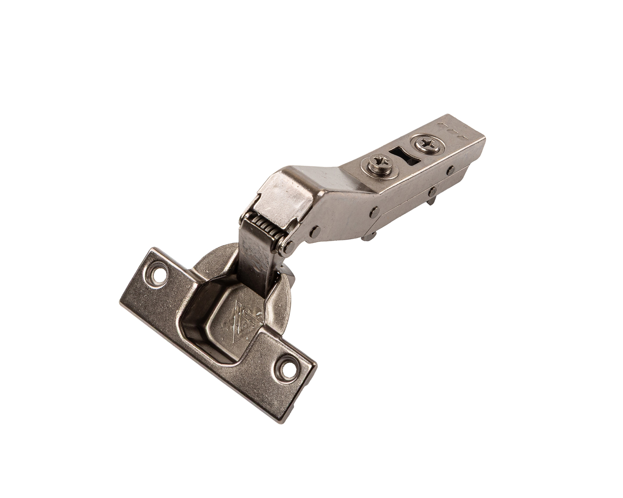 Петля для угловых дверей +45° Alphalux Titan Clip-On, Soft-Close, угол открывания 100°, 52 мм, чашка 35 мм, титан. Рис. 1