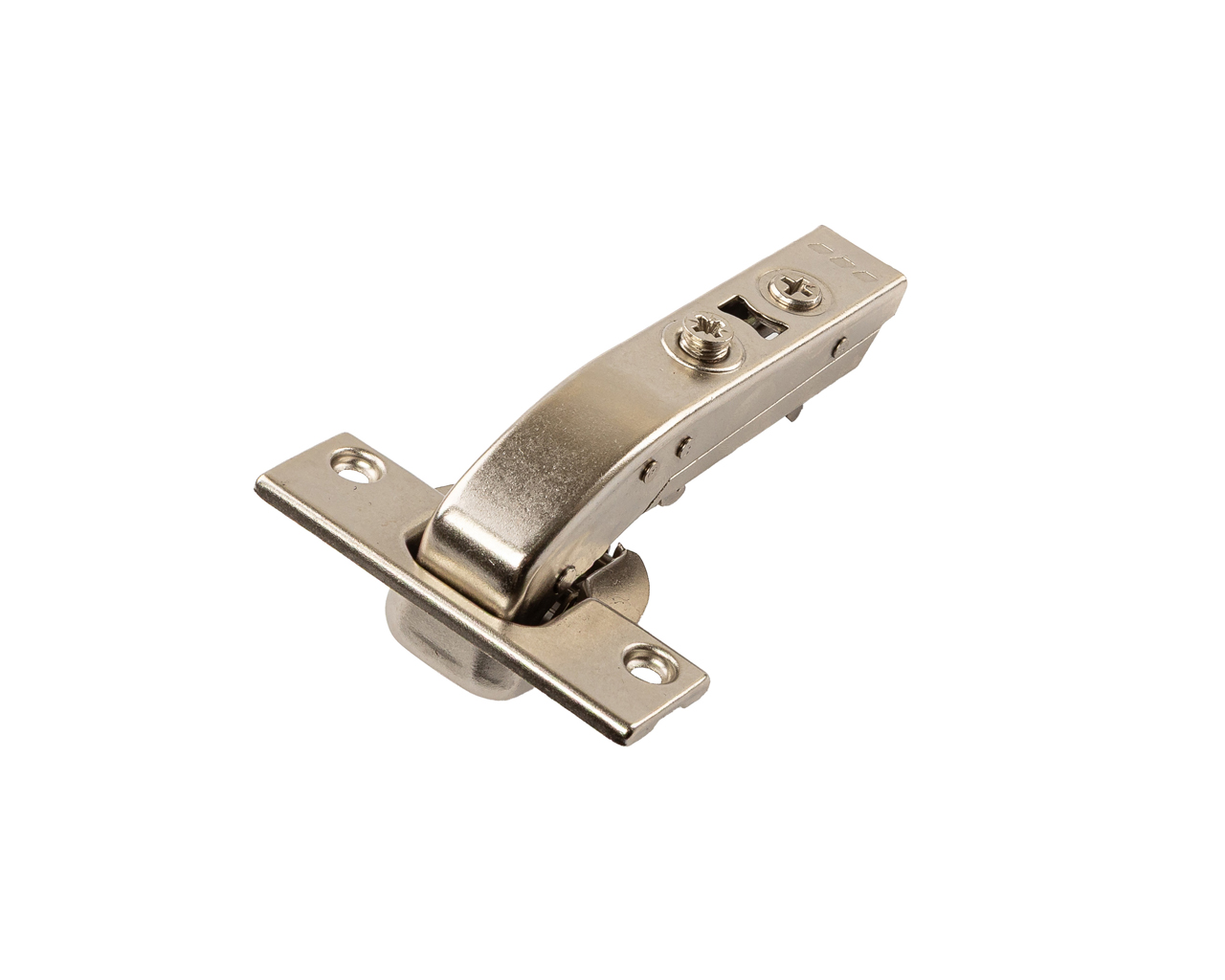 Петля для угловых дверей +90° Alphalux Clip-On, Soft-Close, угол открывания 100°, 52 мм, чашка 35 мм, никель. Рис. 3 Петля для угловых дверей +90° Alphalux Clip-On, Soft-Close, угол открывания 100°, 52 мм, чашка 35 мм, никель. Рис. 3