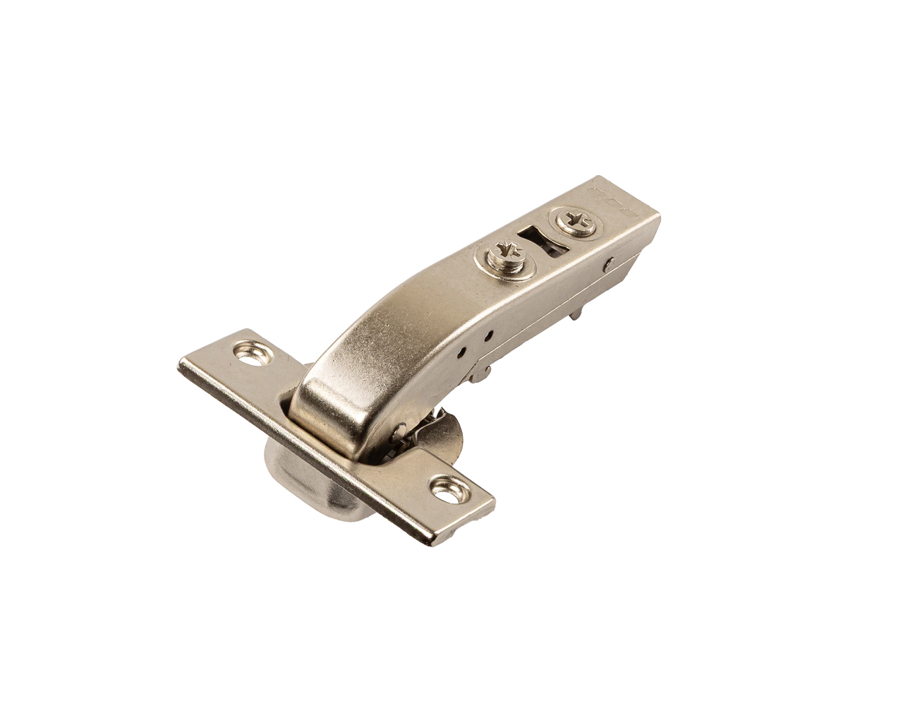 Петля для угловых дверей +90° Alphalux Clip-On, без доводчика, угол открывания 100°, 48 мм, чашка 35 мм, никель. Рис. 2 Петля для угловых дверей +90° Alphalux Clip-On, без доводчика, угол открывания 100°, 48 мм, чашка 35 мм, никель. Рис. 2