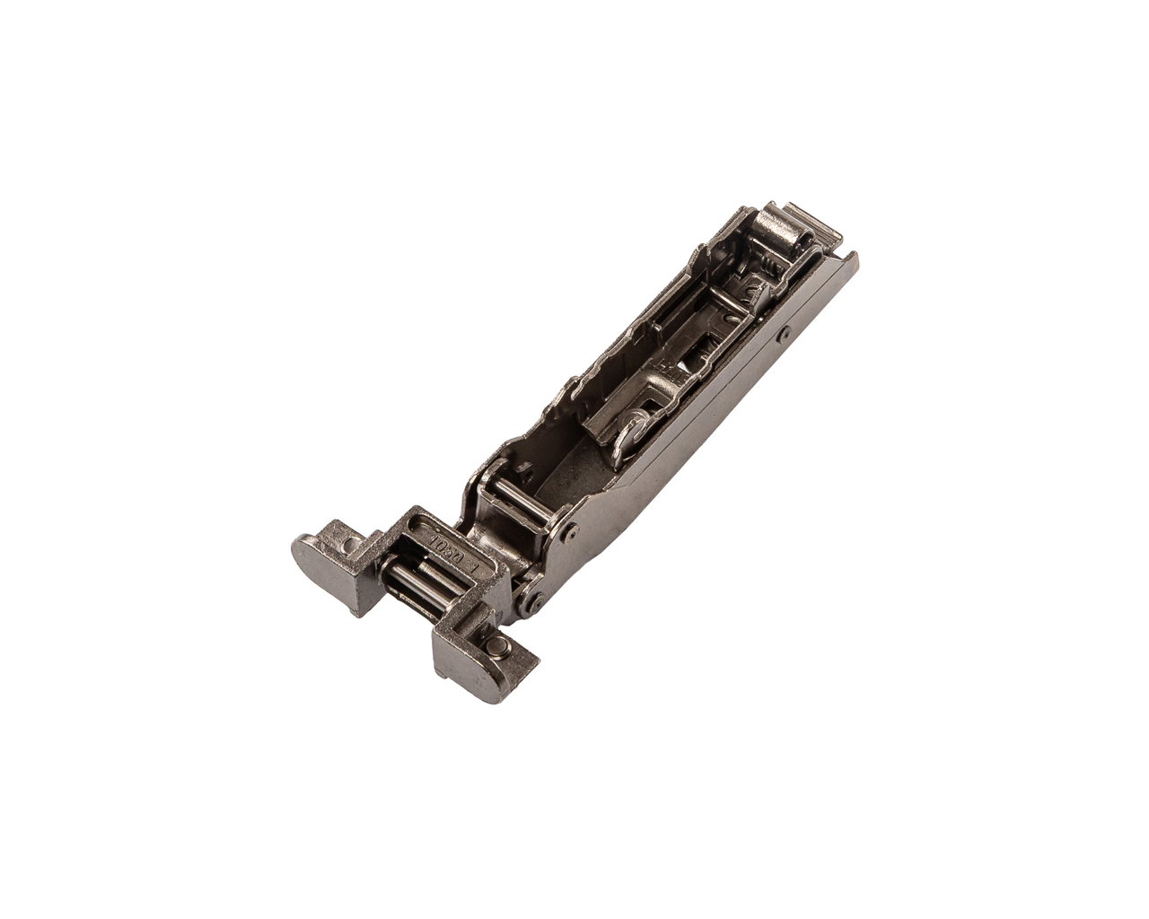 Петля для накладных дверей с фасадом из алюминиевой рамки Alphalux Titan Clip-On, без пружины, угол открывания 100°, чашка 35 мм, титан. Рис. 2