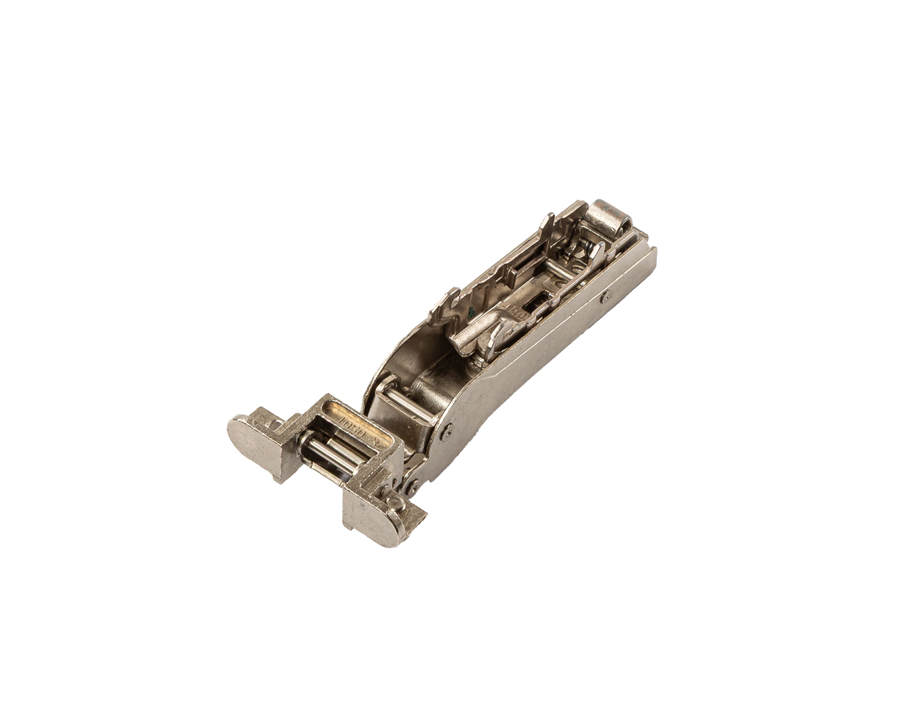 Петля для смежных дверей с фасадом из алюминиевой рамки Alphalux Clip-On, без пружины, угол открывания 100°, чашка 35 мм, никель. Рис. 2