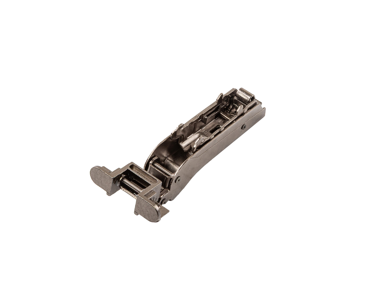 Петля для смежных дверей с фасадом из алюминиевой рамки Alphalux Titan Clip-On, без пружины, угол открывания 100°, чашка 35 мм, титан. Рис. 2 Петля для смежных дверей с фасадом из алюминиевой рамки Alphalux Titan Clip-On, без пружины, угол открывания 100°, чашка 35 мм, титан. Рис. 2