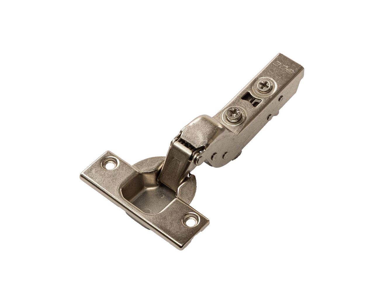 Петля для Вкладных дверей Alphalux Alpha Clip-On, Soft-Close, угол открывания 100°, 52 мм, чашка 35 мм, никель. Рис. 1