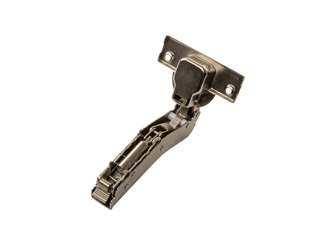 Петля для угловых дверей +45° Alphalux Alpha Clip-On, Soft-Close, угол открывания 100°, 52 мм, чашка 35 мм, никель. Рис. 3 Петля для угловых дверей +45° Alphalux Alpha Clip-On, Soft-Close, угол открывания 100°, 52 мм, чашка 35 мм, никель. Рис. 3
