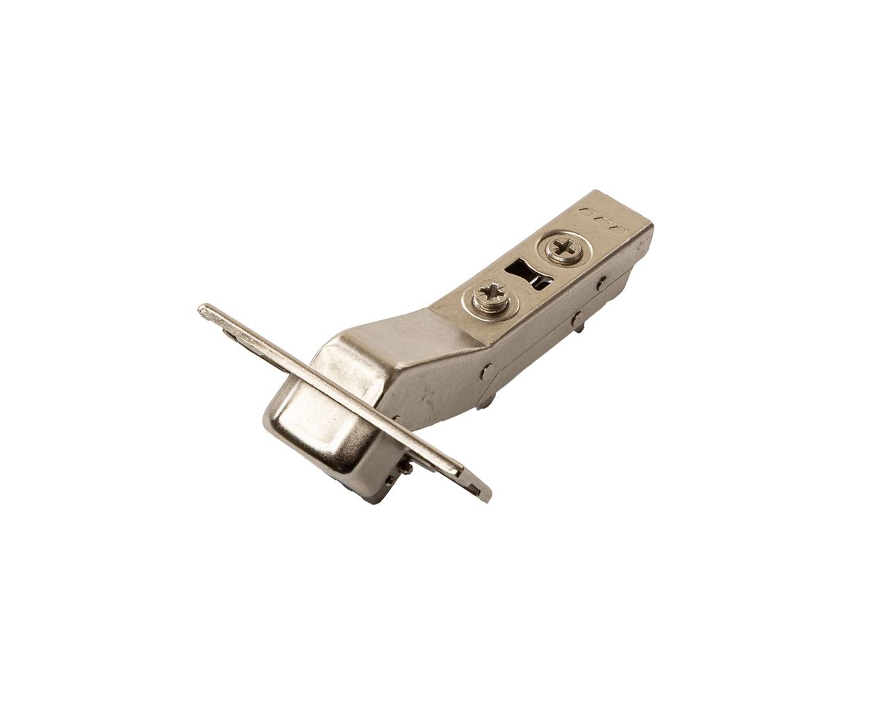 Петля для угловых дверей +45° Alphalux Alpha Clip-On, Soft-Close, угол открывания 100°, 52 мм, чашка 35 мм, никель. Рис. 2 Петля для угловых дверей +45° Alphalux Alpha Clip-On, Soft-Close, угол открывания 100°, 52 мм, чашка 35 мм, никель. Рис. 2