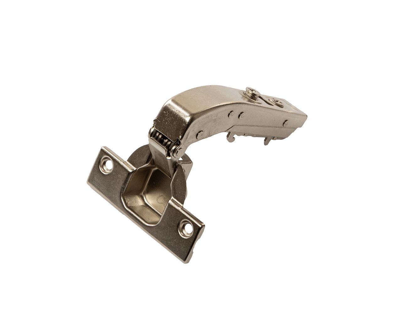 Петля для угловых дверей +90° Alphalux Alpha Clip-On, Soft-Close, угол открывания 100°, 52 мм, чашка 35 мм, никель