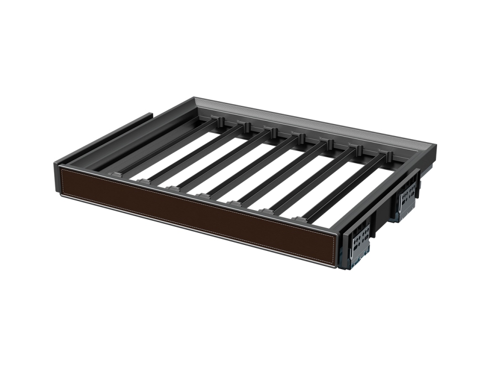 ALPHALUX Aiden Выдвижная брючница наборного типа в базу 600 мм, 564х430х68 (ШхГхВ), экокожа, темно-коричневый