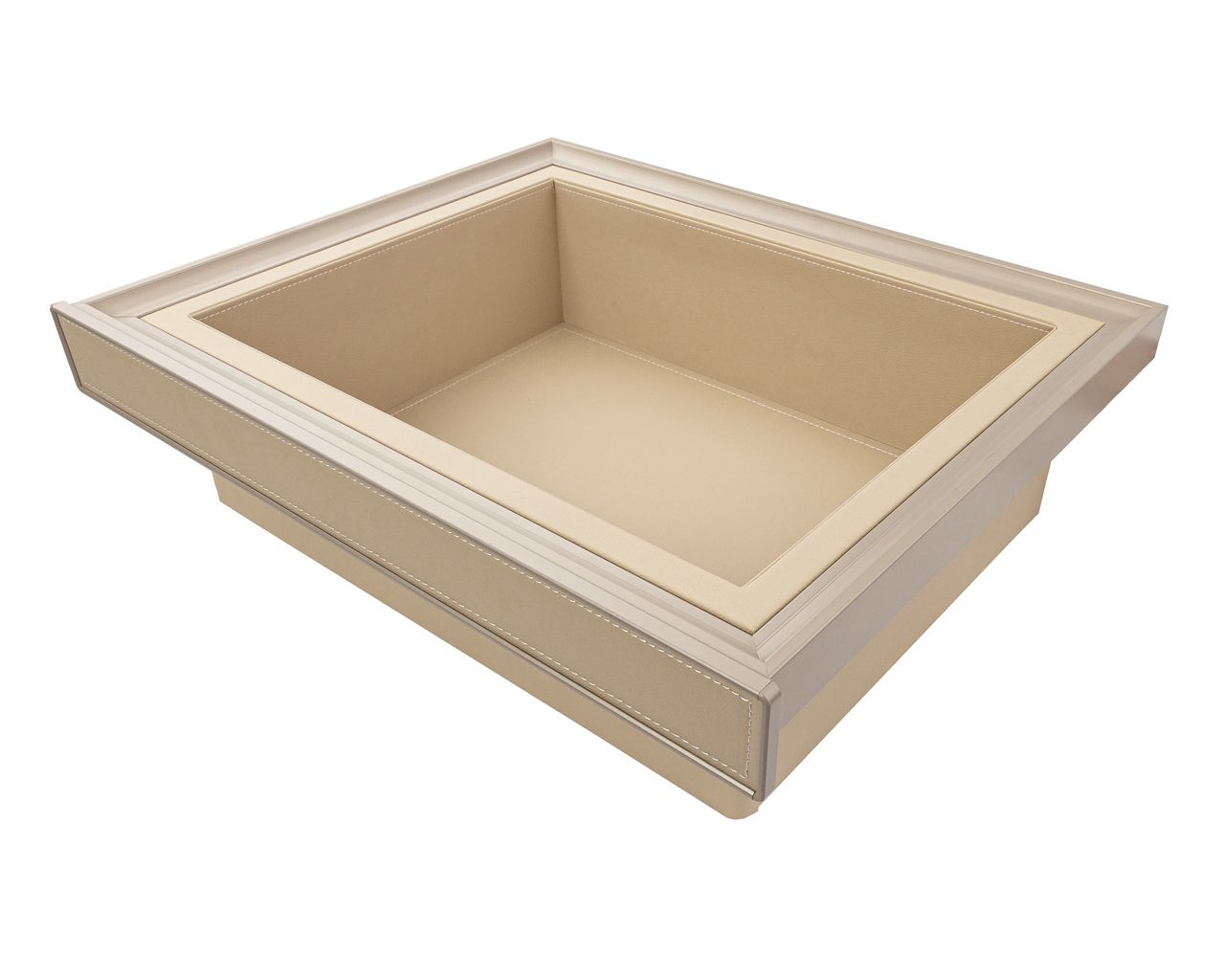 ALPHALUX Aiden Выдвижная корзина в базу 600 мм, 564х430х140 (ШхГхВ), экокожа, шампань. Рис. 1