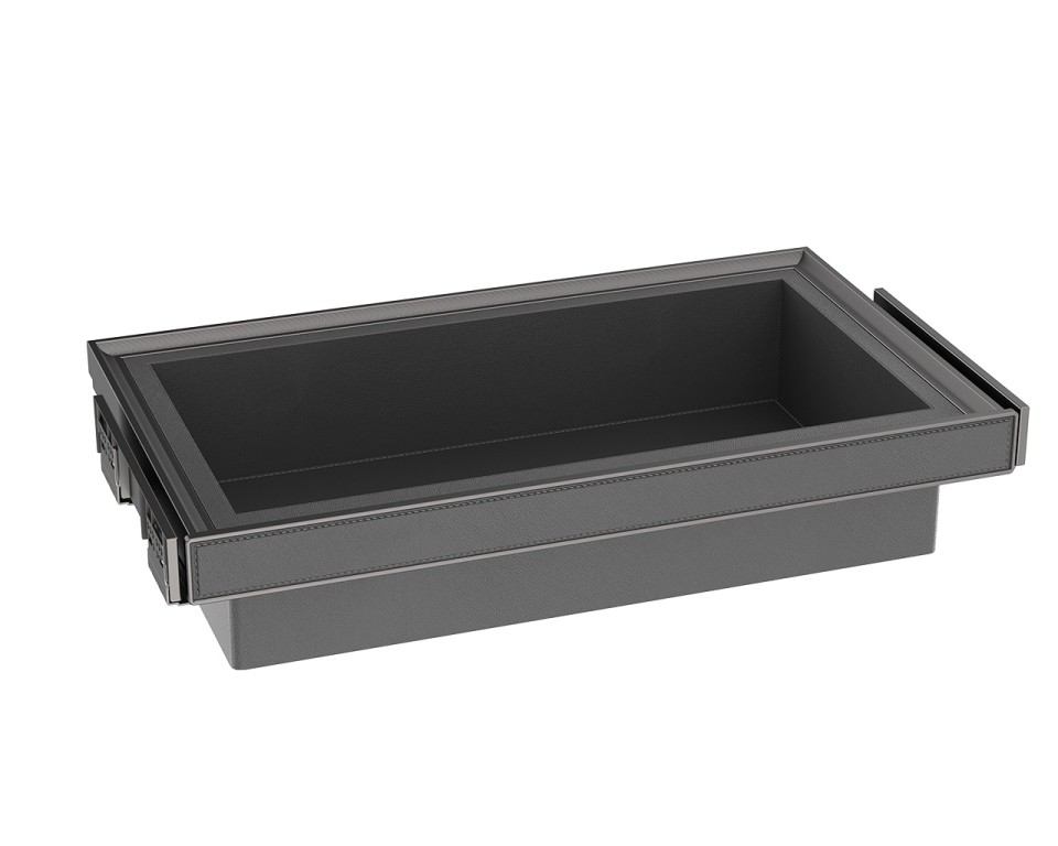 ALPHALUX Aiden Выдвижная корзина в базу 600 мм, 564х430х140 (ШхГхВ), экокожа, темно-серый. Рис. 1 ALPHALUX Aiden Выдвижная корзина в базу 600 мм, 564х430х140 (ШхГхВ), экокожа, темно-серый. Рис. 1