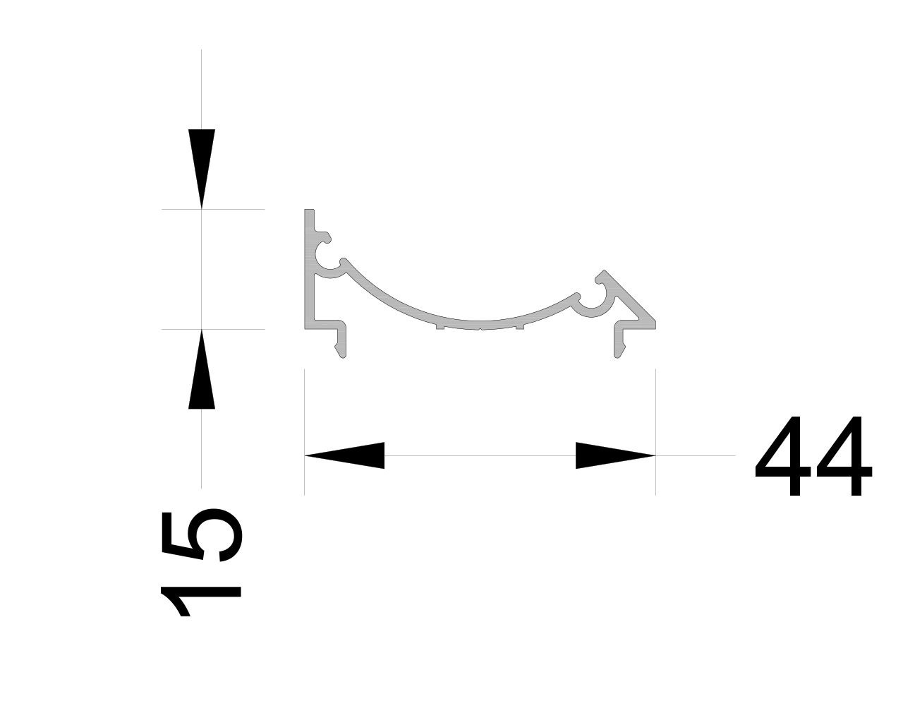 Адаптер поворотный ALUMARK 6м RAL9016. Рис. 1