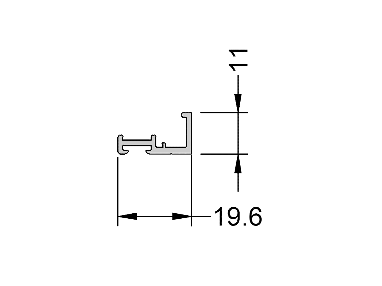 Адаптер щеточного уплотнителя ALUMARK 6м Белый RAL9016. Рис. 1 Адаптер щеточного уплотнителя ALUMARK 6м Белый RAL9016. Рис. 1