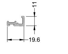 Адаптер щеточного уплотнителя ALUMARK 6м Неокрашенный. Рис. 1