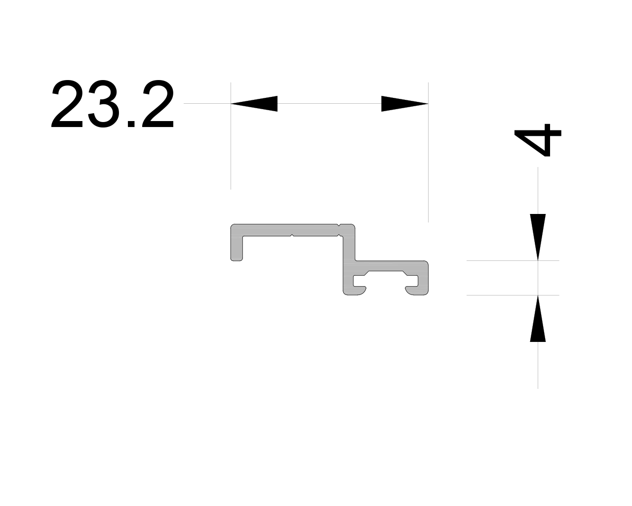 Адаптер щеточного уплотнителя ALUMARK. 6м RAL 9016. Рис. 1