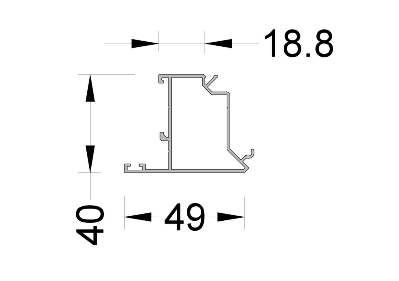 Адаптер угловой 135 гр ALUMARK 6м неокрас. Рис. 1 Адаптер угловой 135 гр ALUMARK 6м неокрас. Рис. 1