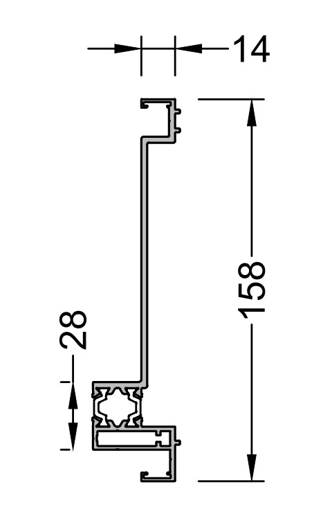 Адаптер установки в фасад, 6.5 м неокрас. Рис. 1