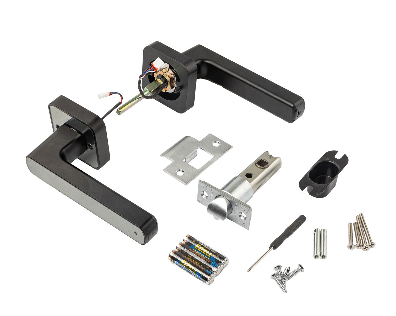 Биометрический цифровой дверной замок Rose черный, 8020080000001. Рис. 1