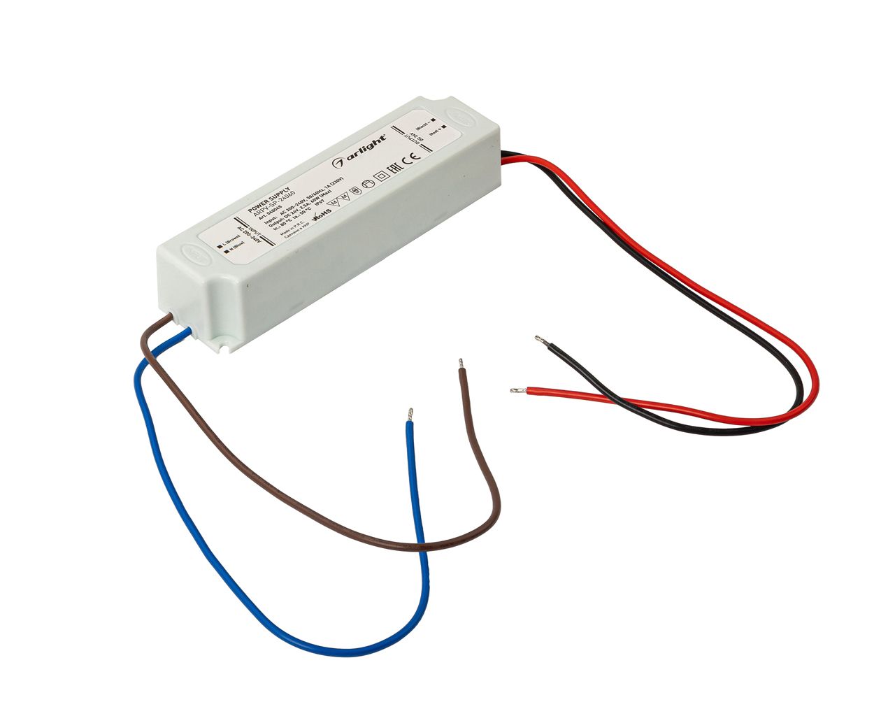 Блок питания ARPV-SP-24060 (24V, 2.5A, 60W) (Arlight, IP67 Пластик, 5 лет). Рис. 1