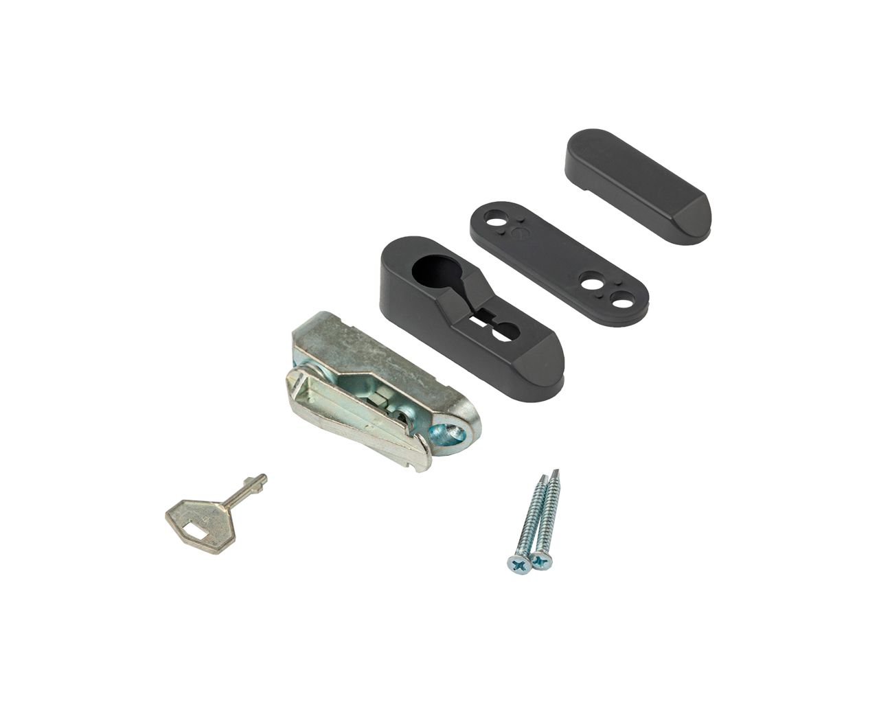 Блокиратор открывания окна INTERNIKA флажковый с ключом антрацит RAL 7016 (ZIP пакет). Рис. 2 Блокиратор открывания окна INTERNIKA флажковый с ключом антрацит RAL 7016 (ZIP пакет). Рис. 2