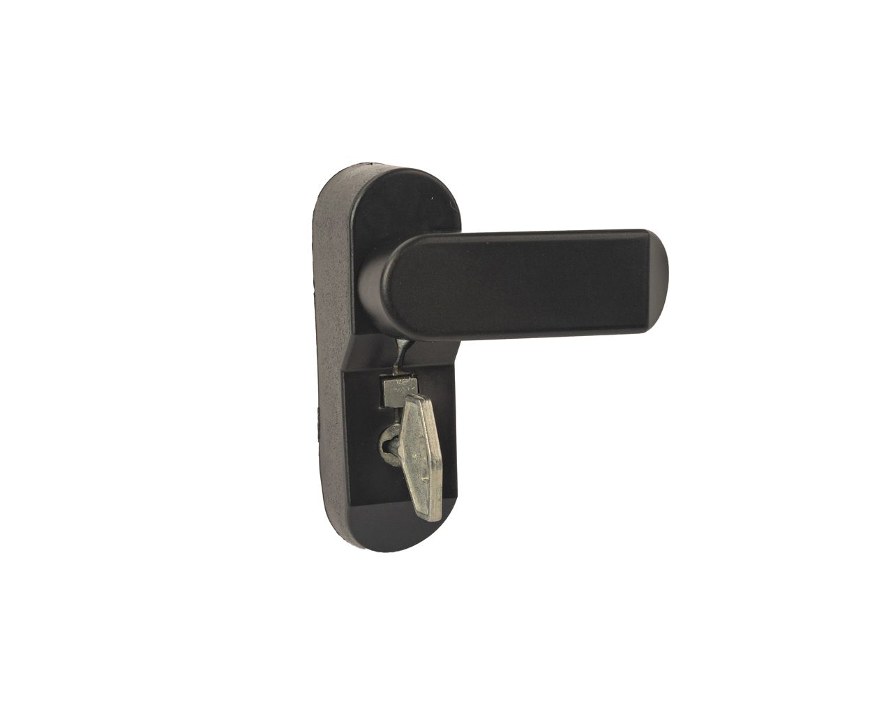 Блокиратор открывания окна INTERNIKA флажковый с ключом черный RAL9005 (FRI0022.06). Рис. 1