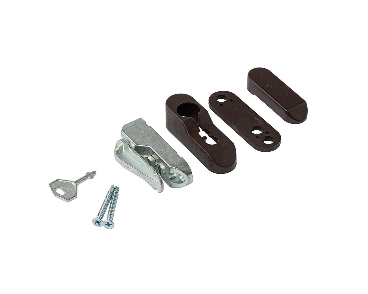 Блокиратор открывания окна INTERNIKA флажковый с ключом коричневый RAL 8019. Рис. 2 Блокиратор открывания окна INTERNIKA флажковый с ключом коричневый RAL 8019. Рис. 2