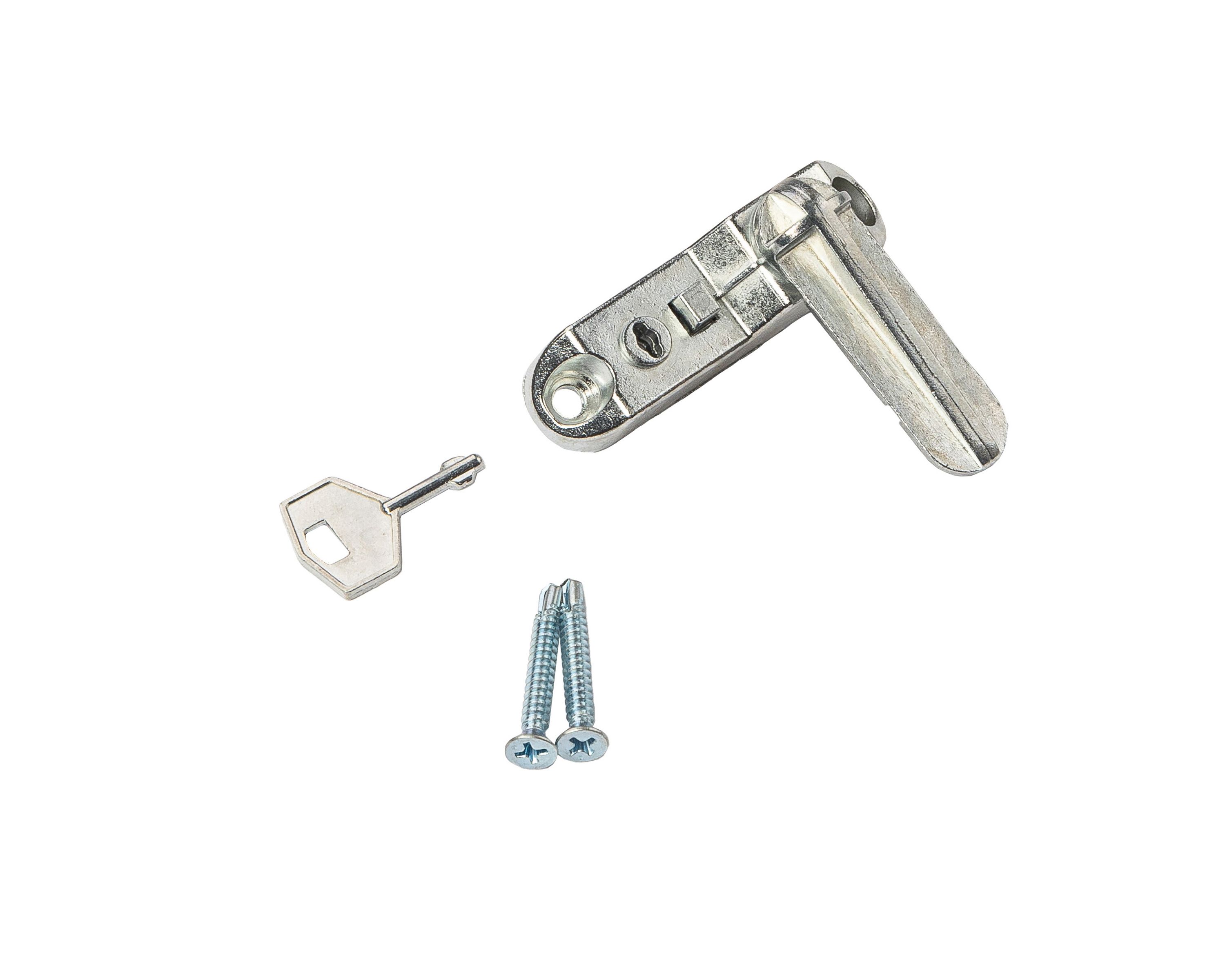 Блокиратор открывания окна флажковый с ключом белый RAL 9016. Рис. 3