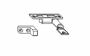 Блокиратор открывания с ключом белый (с отв. планкой). Рис. 2