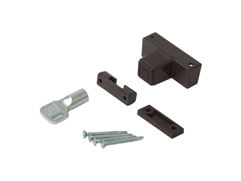 Блокиратор поворота ELEMENTIS с цилиндром и ключом коричневый RAL 8019. Рис. 2 Блокиратор поворота ELEMENTIS с цилиндром и ключом коричневый RAL 8019. Рис. 2