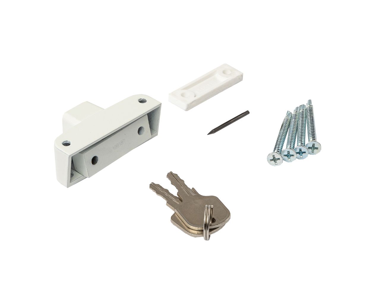 Блокиратор поворота ELEMENTIS "Оникс" с цилиндром и ключом белый  RAL 9016. Рис. 2