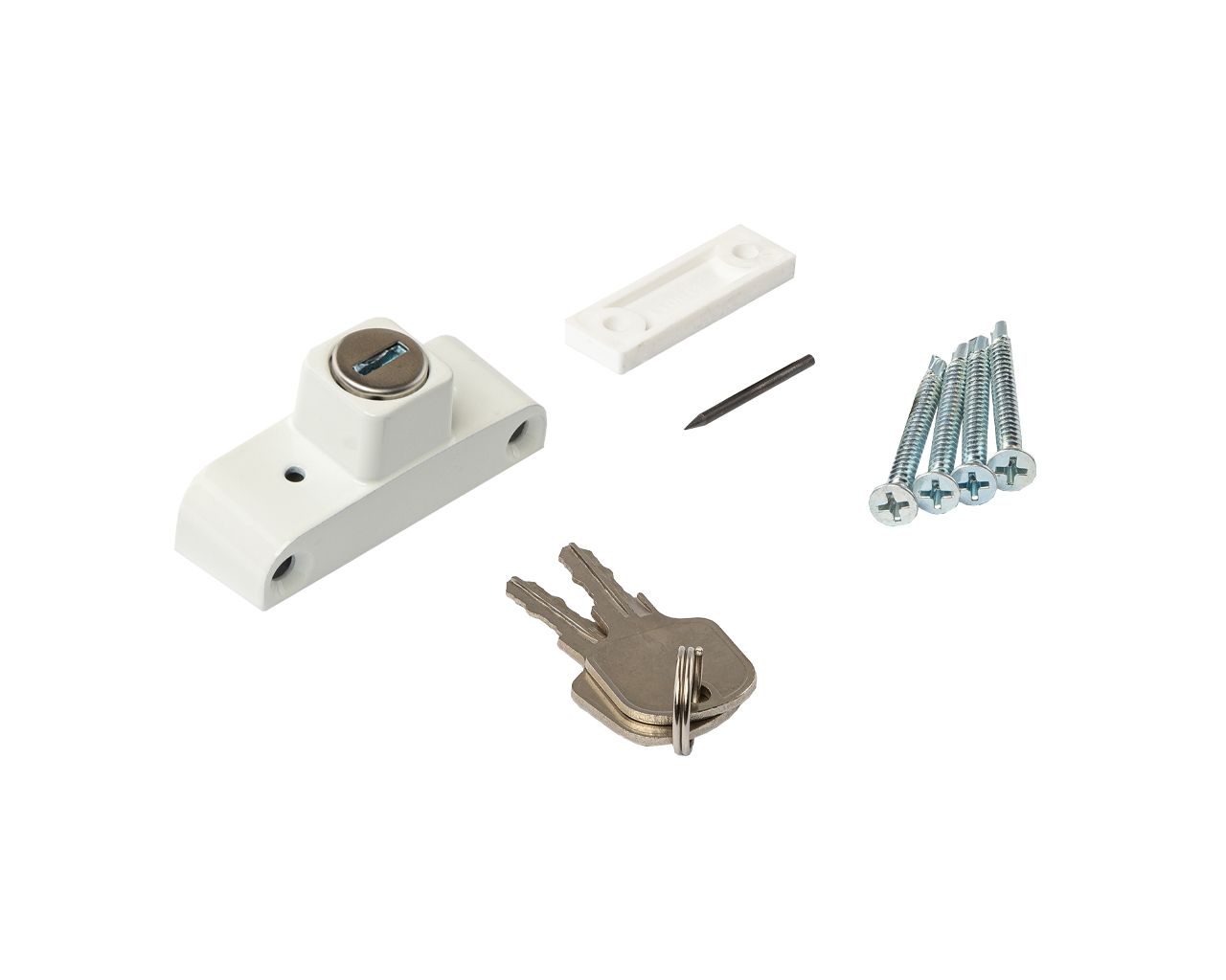 Блокиратор поворота ELEMENTIS "Оникс" с цилиндром и ключом белый  RAL 9016. Рис. 3