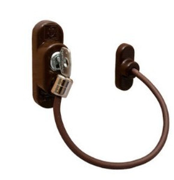 Блокиратор поворота Penkid с тросиком и ключом коричневый RAL 8016. Рис. 1 Блокиратор поворота Penkid с тросиком и ключом коричневый RAL 8016. Рис. 1